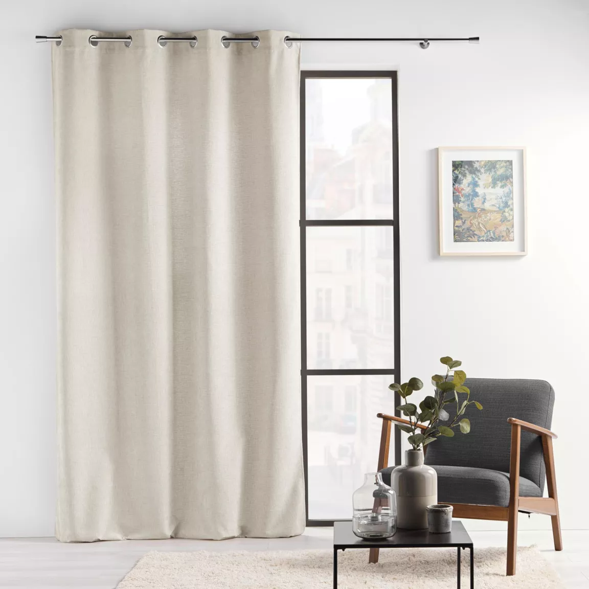 Rideau œillets velours (140 x 260 cm) Verra Beige