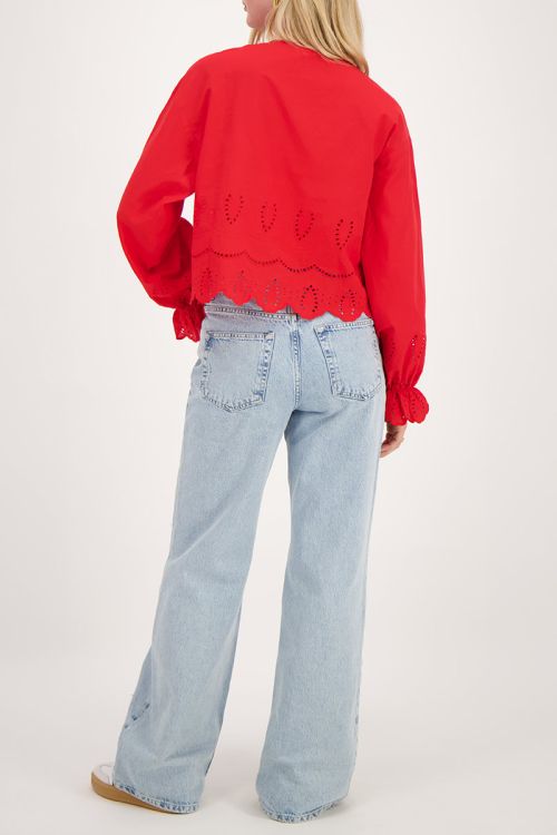 Denim spijkerbroek met parels