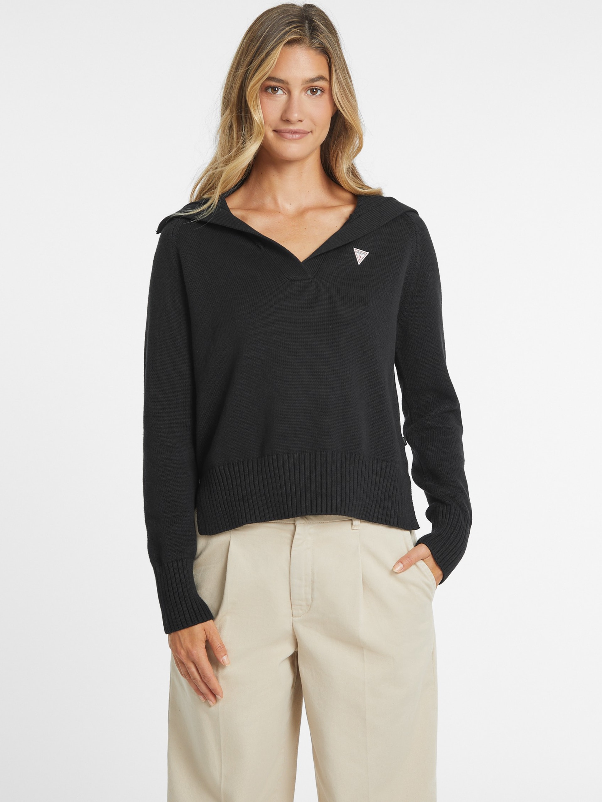 Mini suéter polo triangular