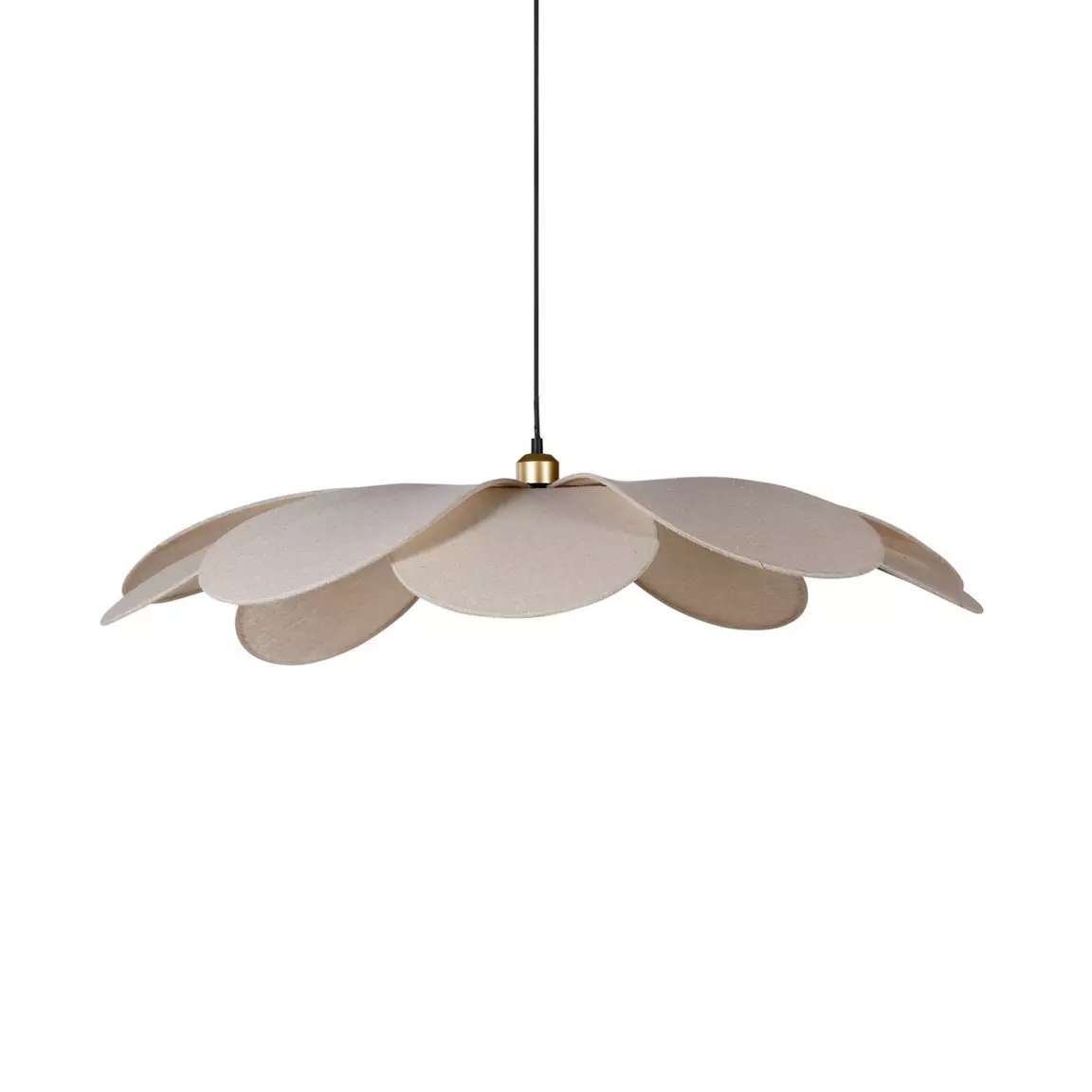 Suspension lumineuse pétale Lin (D90 cm) Margaux Beige