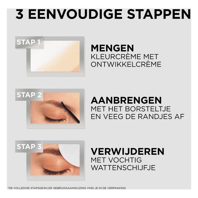 L'Oréal Paris Brow Color wenkbrauwverf 1.0 Black 30ML