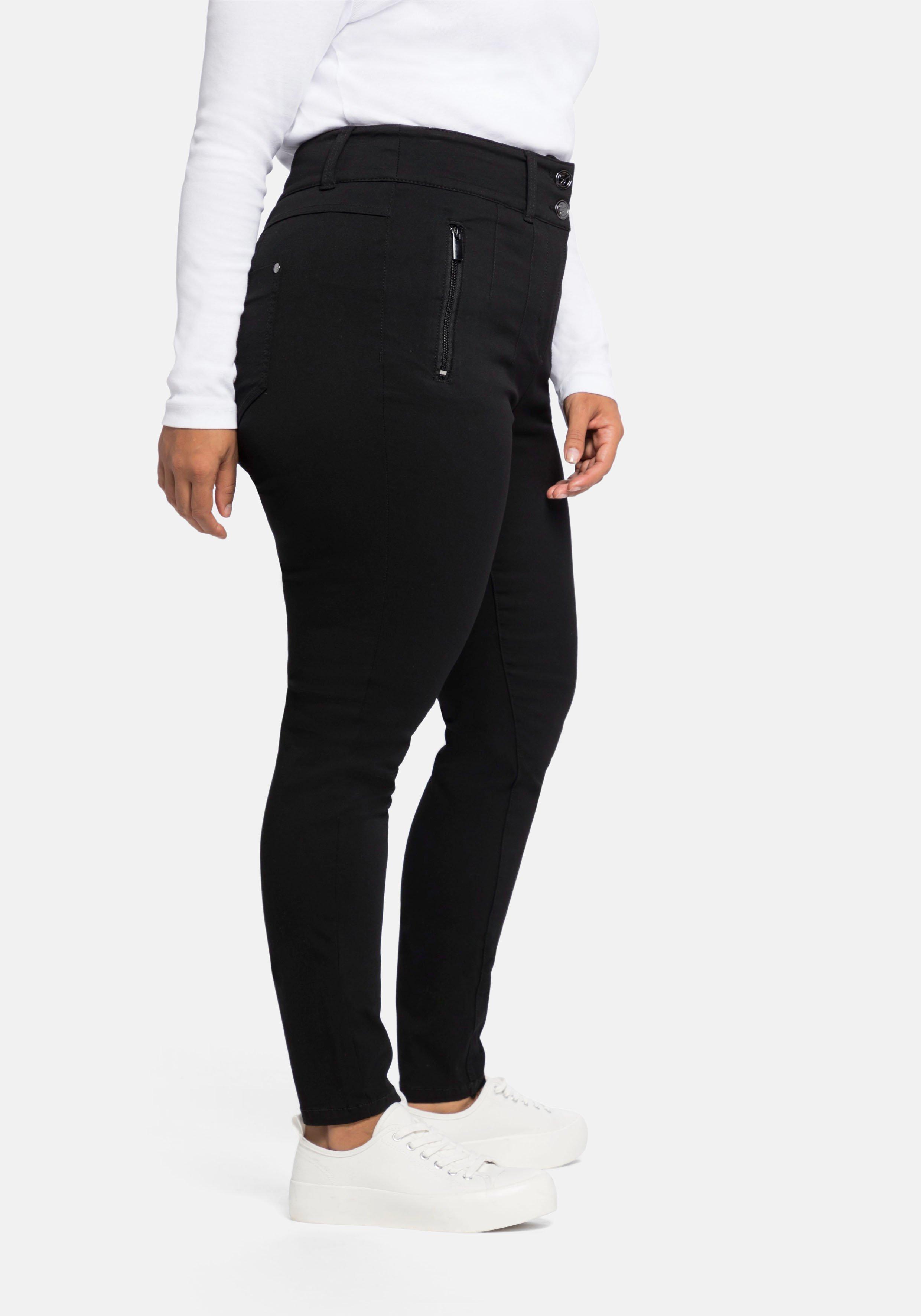 Skinny Hose mit High-Waist-Bund, superelastisch