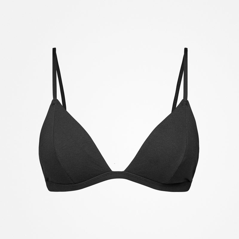Triangle Soft-BH aus Bio-Baumwolle Schwarz