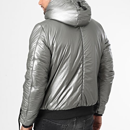Veste Capuche A Bandes MNT-10022 Gris