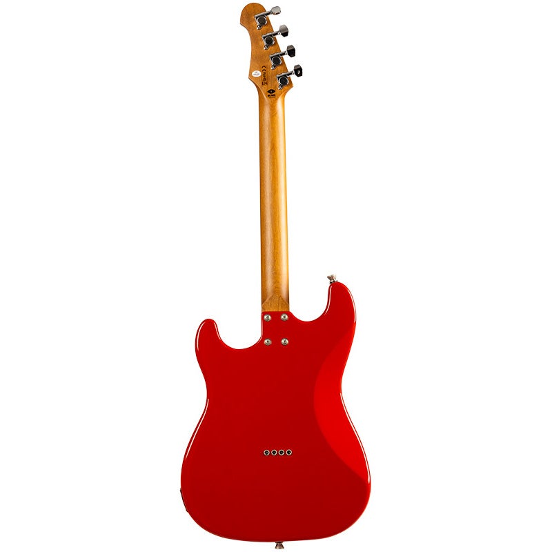 Flight Rock Series Pathfinder Baritone Red elektrische solid body ukelele met gigbag