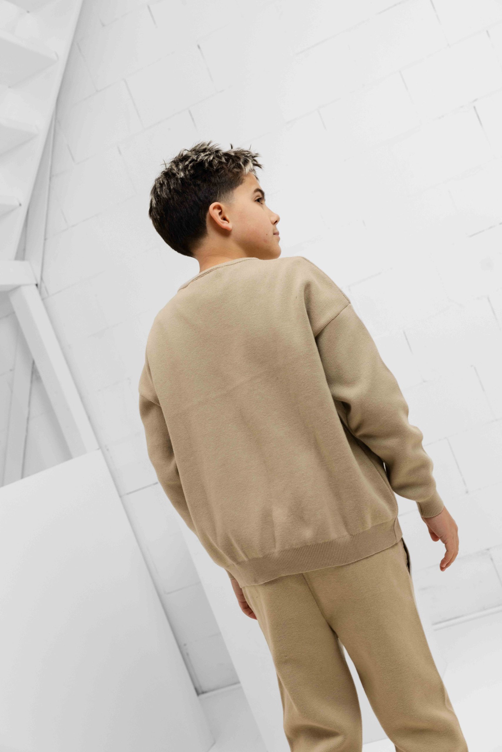 Croyez Mini Essence Knit Trainingspak Kids Beige