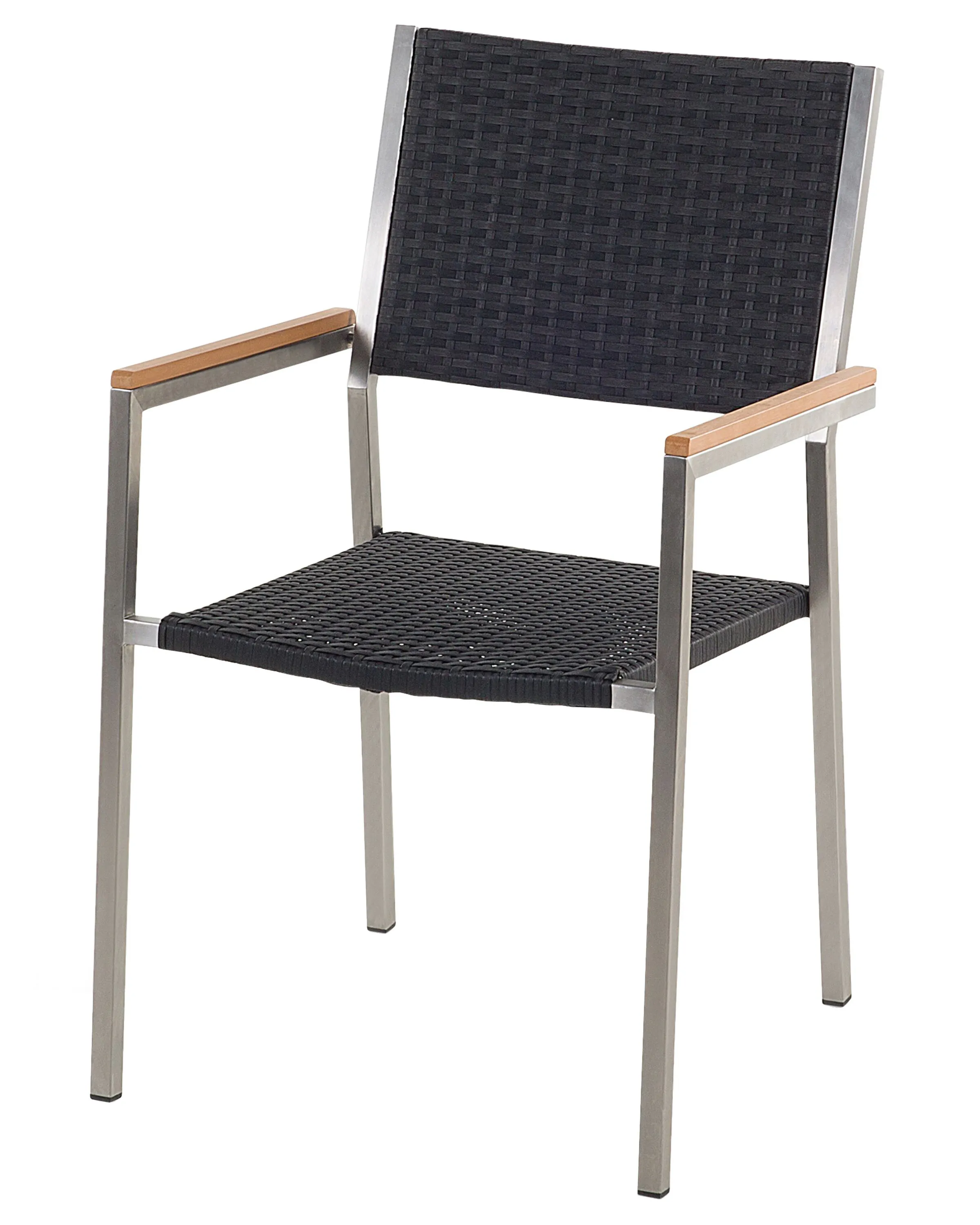 Set van 2 tuinstoelen GROSSETO PE rotan Zwart