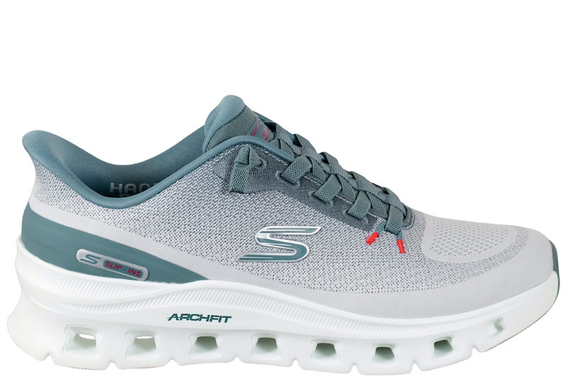 SKECHERS ARCH FIT GLIDE-STEP PRO GRAY BLUE SLIP-INS