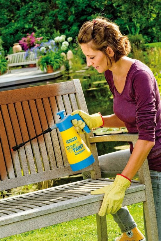 Pulvérisateur spray&paint compact pour peintures, lasures et huiles - 1,25 l