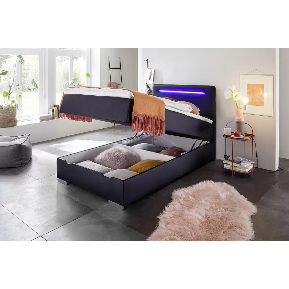 Boxspringbett Las Vegas I 140x200 Schwarz