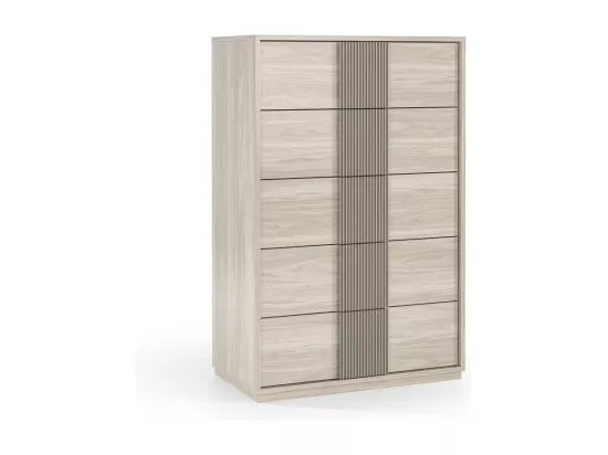 Chambre complète 160x200 Laqué Beige brillant - GAIA