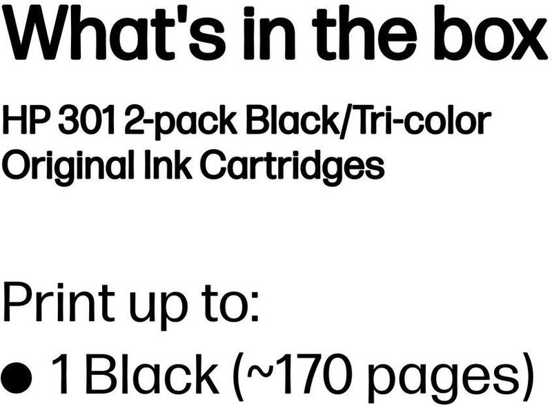 HP 301 Inktcartridge - Zwart & Kleur - 2-Pack