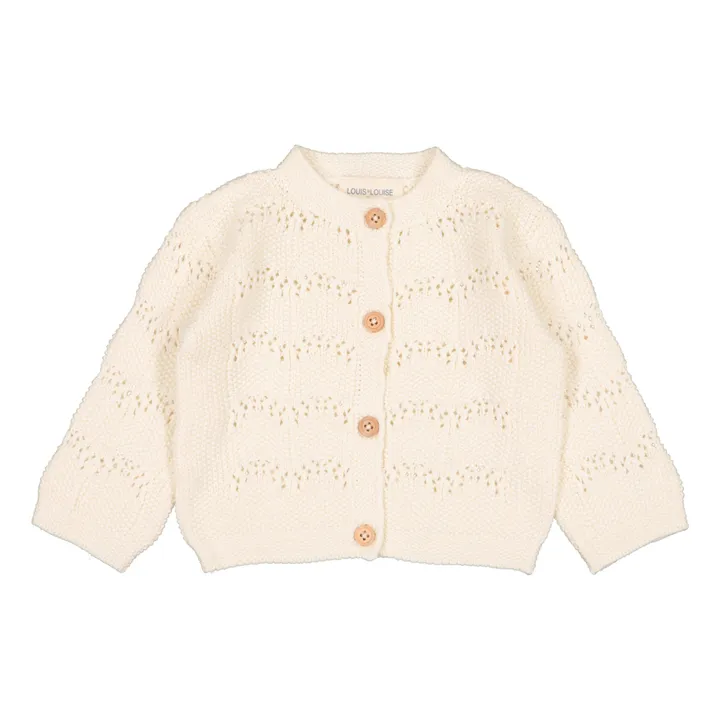 Louis Louise Cardigan Mayo Ajouré Bébé | Ecru