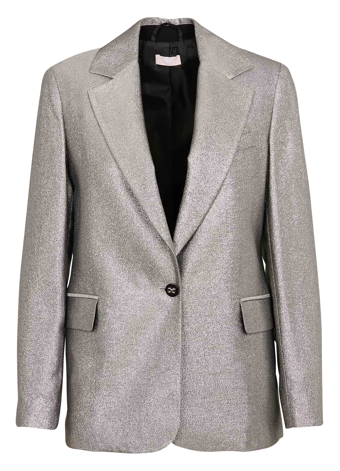 Veste tailleur métallisée | Gris
