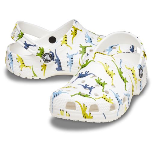 Crocs Classic Character Print K Clogs, Dinosaur, 32-33
