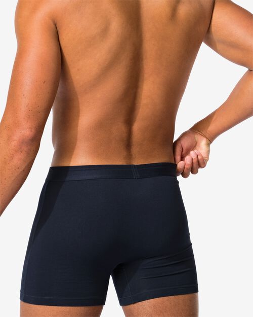 2 boxers homme modèle long real lasting bleu foncé