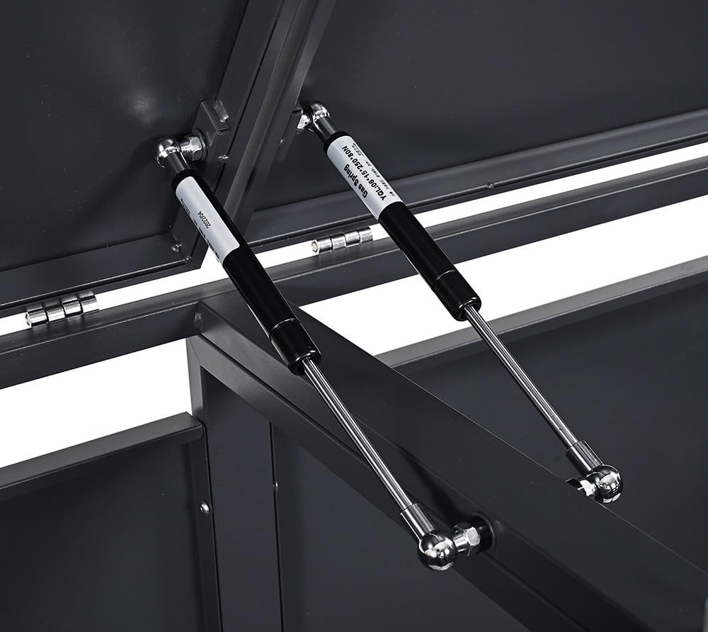 Westmann Tonus 3 | Mülltonnenbox 3er aus Metall | 3x240 L | verzinkt & pulverbeschichtet | mit Gasdruckfedern & Magnetverschluss | Anthrazit