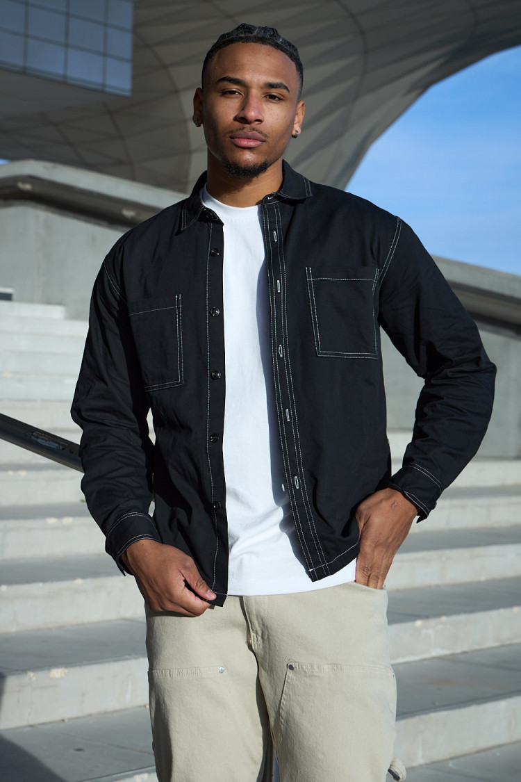Chemise épaisse noire