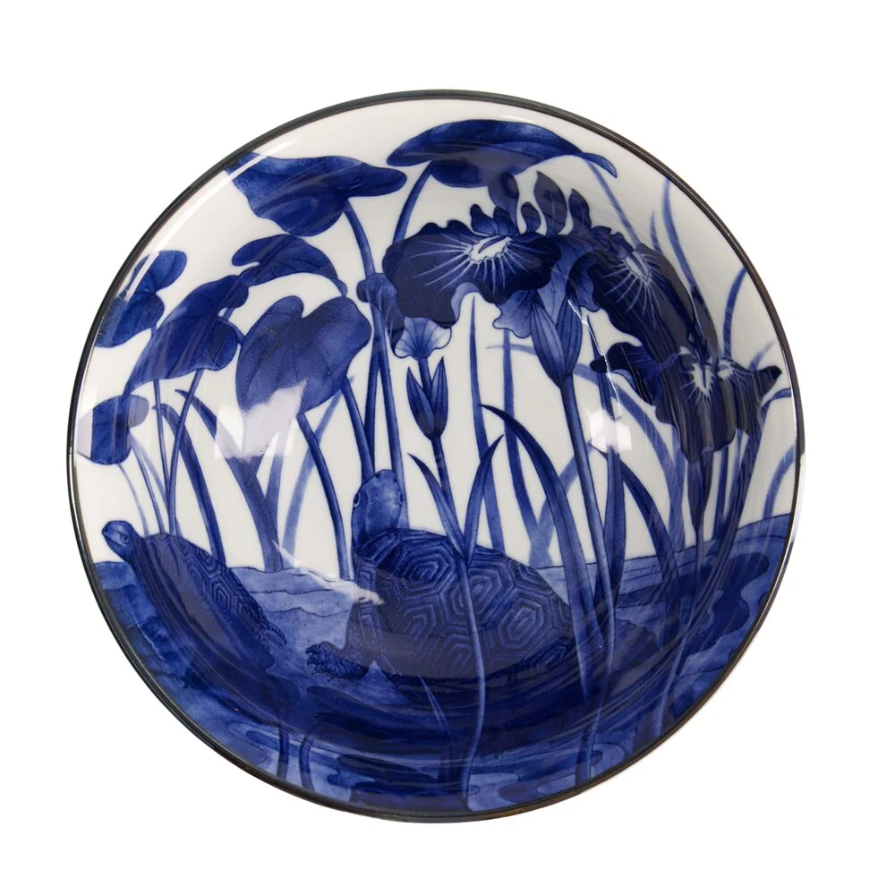 Tokyo Design Studio  Mixed Iris ramen skål, Blue/White - Ø20,5 cm.
