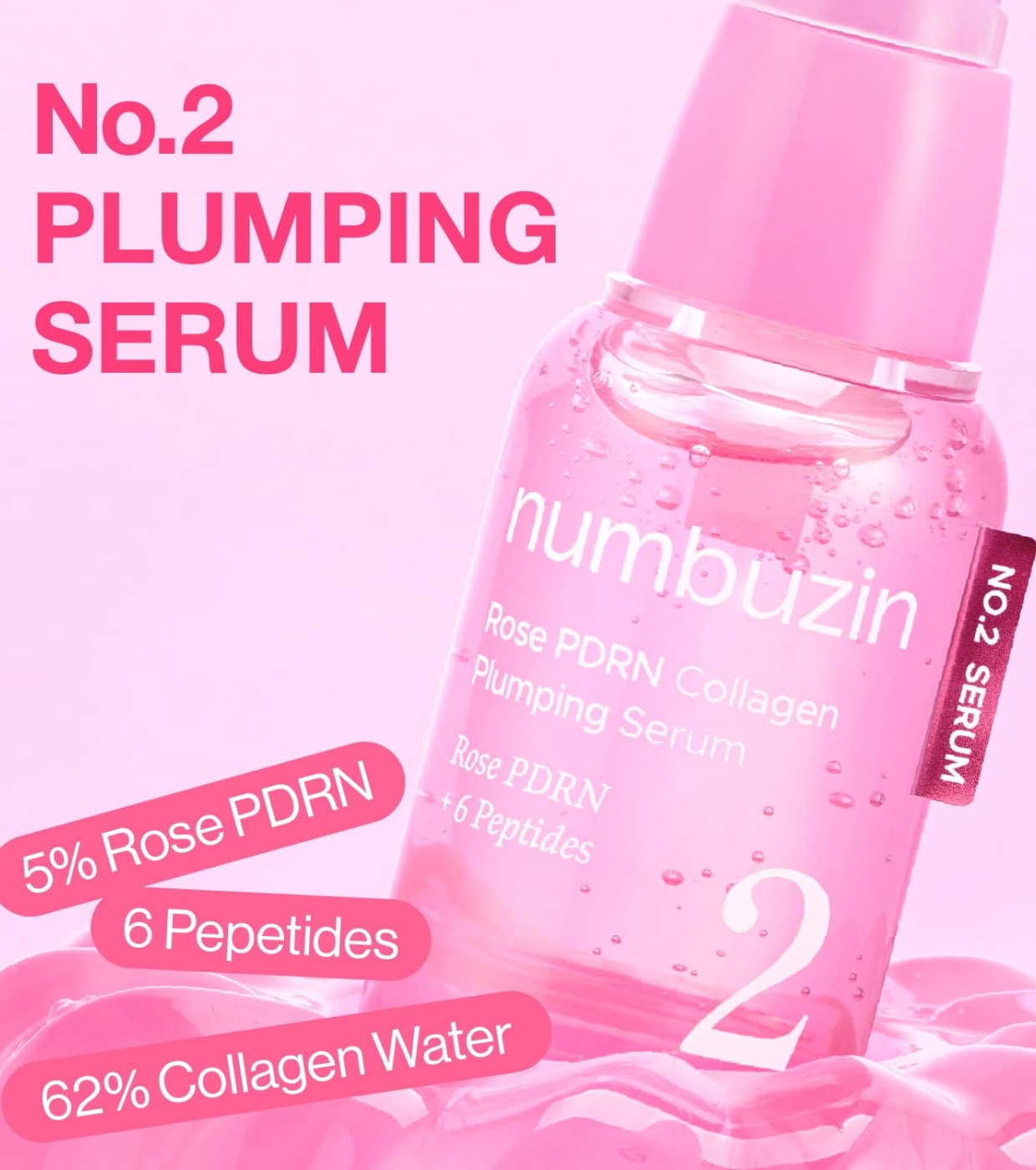 Numbuzin - Sérum Preenchedor No.2 Rose PDRN Collagen Plumping
