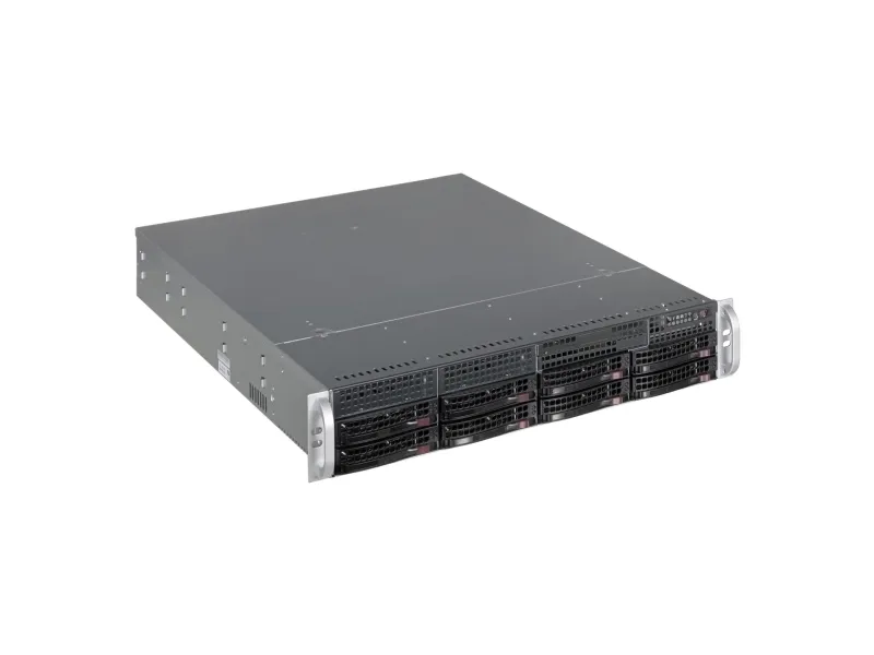 Supermicro SC825 TQC-R1K03WB - Rack-monterbar 2U - forstærket forlænger ATX - SATA/SAS - hot-swap 1000 Watt - sort