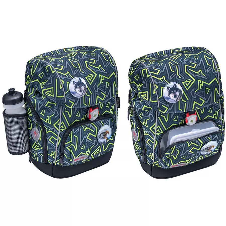 Belmil Schulranzen Premium Comfy Plus Set 5-teilig Iguana