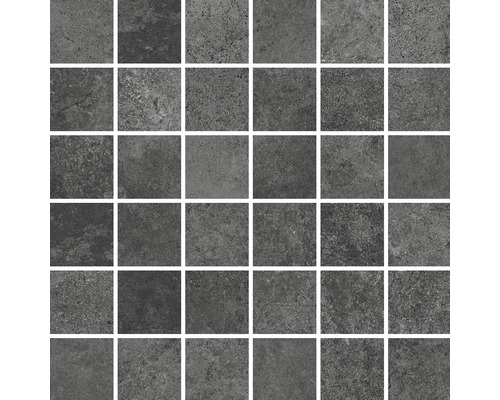 Porseleinen steengoed mozaïek Montreal Steel mat 30 x 30 cm