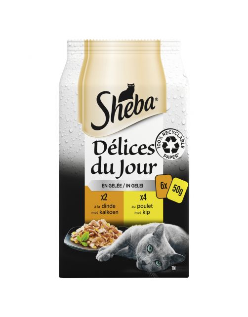 Sheba Delices Du Jour In Gelei - Multipack Pouch - Kattenvoer