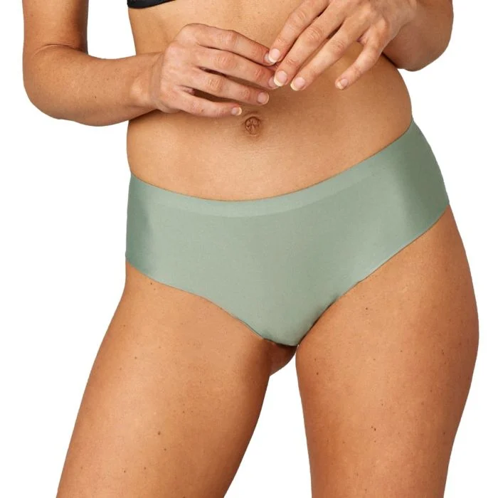 PureLime Dame Undertøj og basislag Invisible Microfiber Hipster 2-pack Grøn