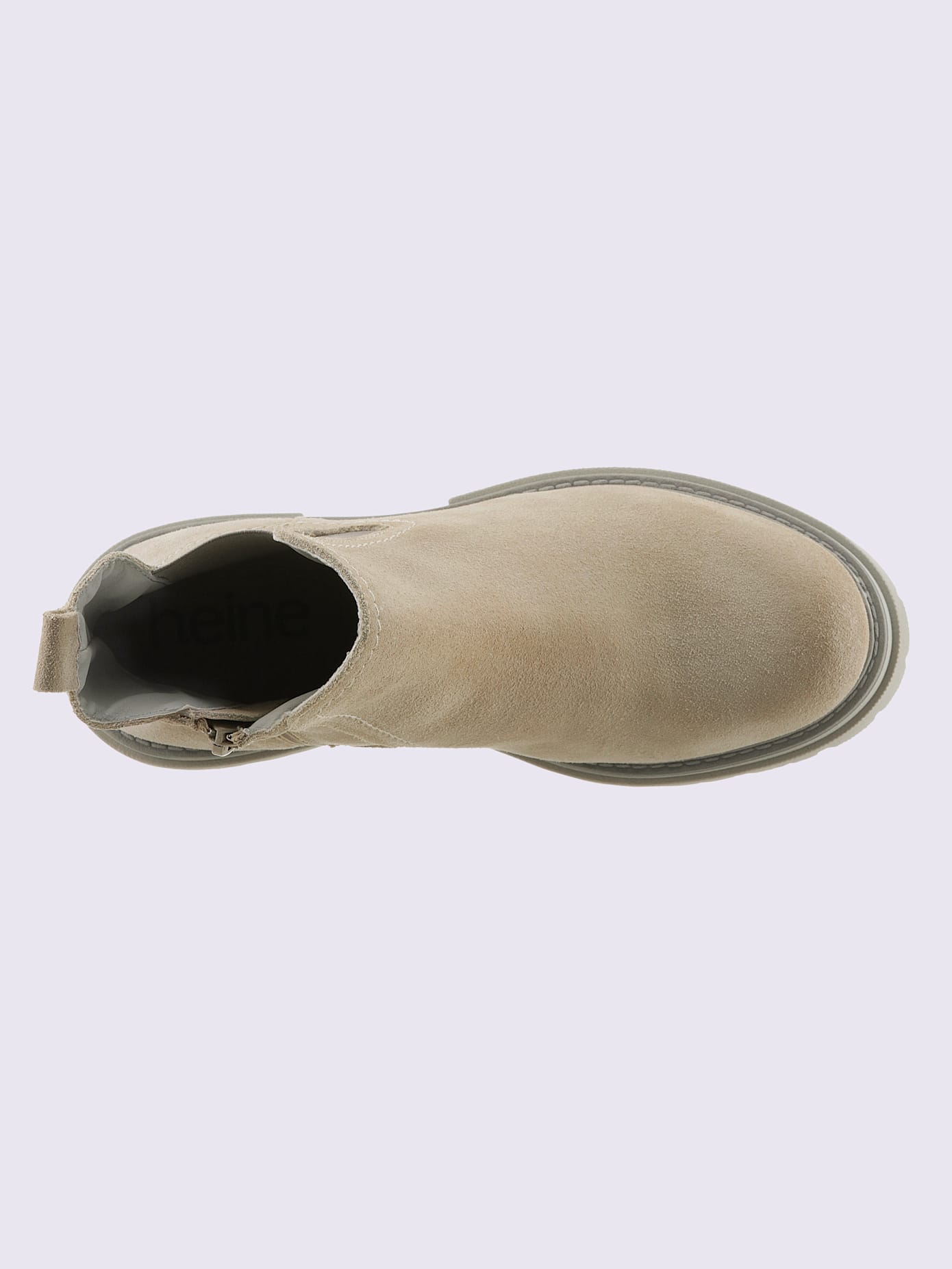 Bottines cuir velours de vache.