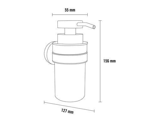 REIKA SAKU zeepdispenser, matzwart
