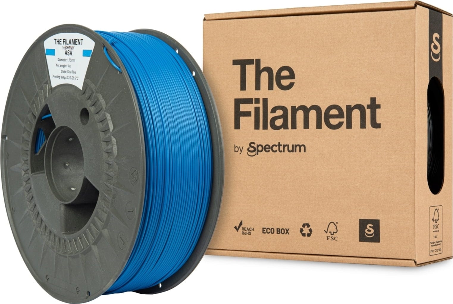 The Filament  ASA Sky Blue, 1,75 mm / 1000 g    Wetterfest, UV-beständig & formstabil in Sky Blue
