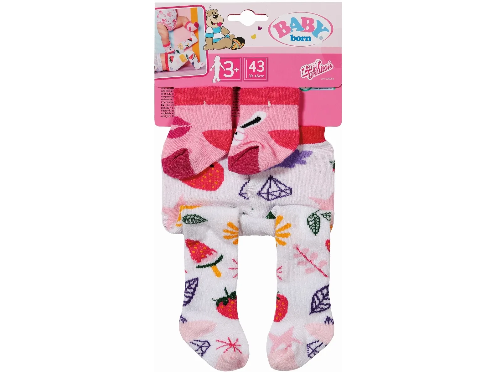 BABY born Tights & Socks, 2 ass. 43cm