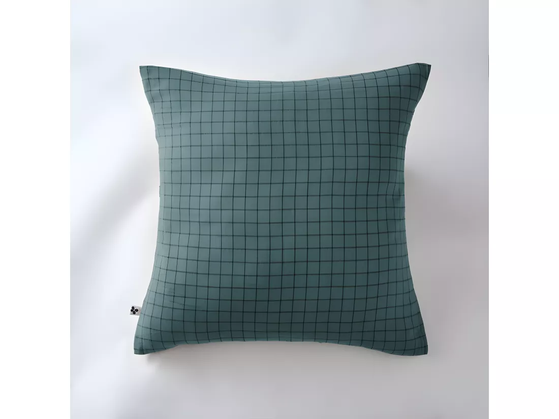 Taie d'oreiller Tissé-teint petits carreaux Déco 