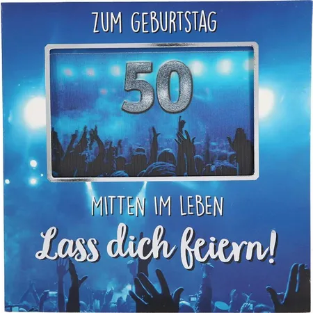 Depesche 3D Klappkarte mit Musik und Licht, Glückwunsch-Karte zum 50. Geburtstag