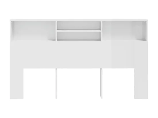Armoire de tête de lit Blanc brillant 180x19x103,5 cm