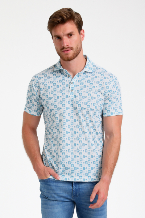 Gabbiano blauwe heren polo