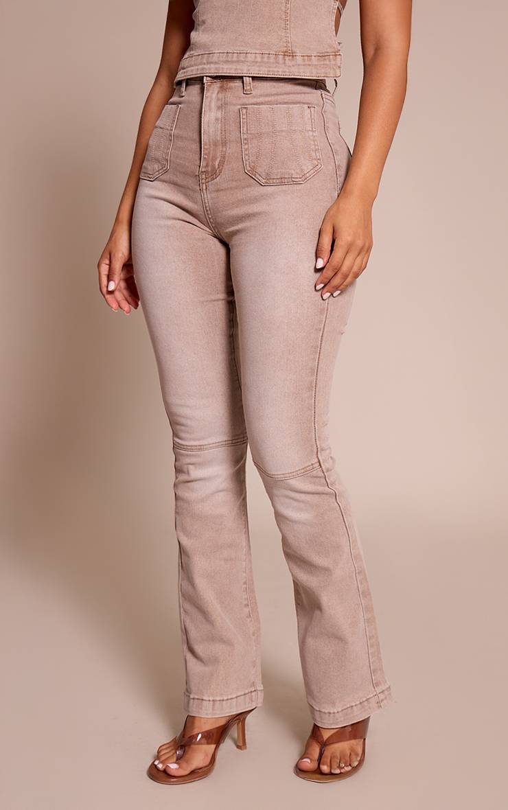 Champignon Jean Évasé Ajusté En Denim Petite