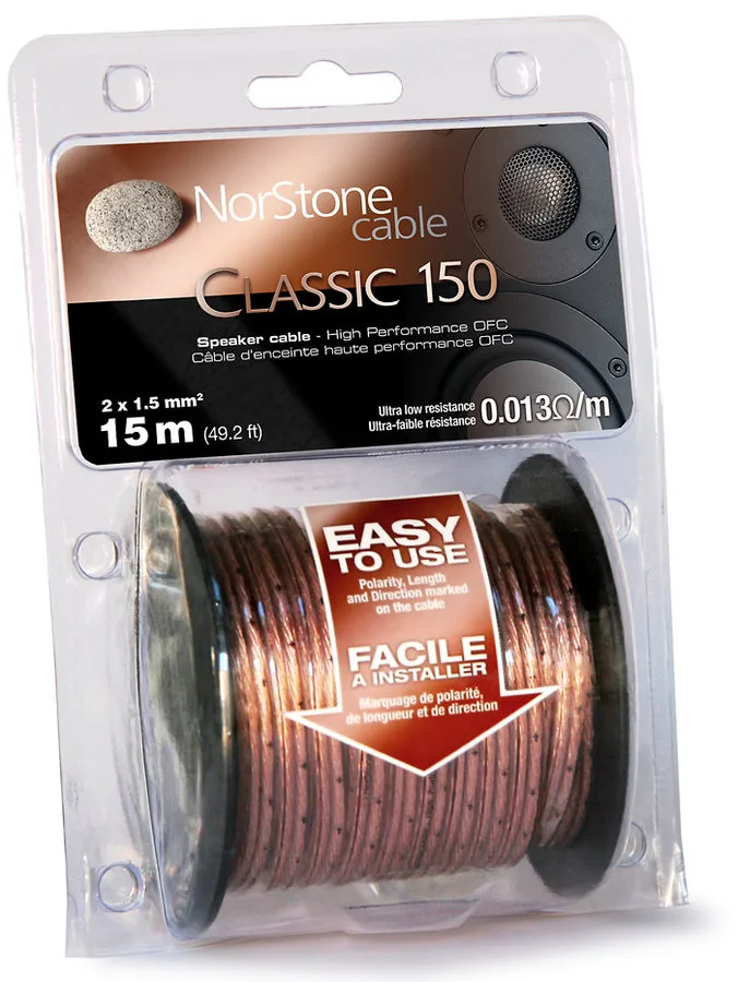 NorStone CL150 (bobine de 15 m) Câbles d'enceintes en bobine