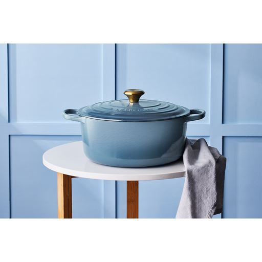 Le Creuset Signature Rund Støbejernsgryde, Chambray, 4,2 L