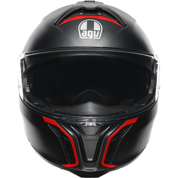 AGV - Casque Tourmodular Frequency Noir Mat / Rouge