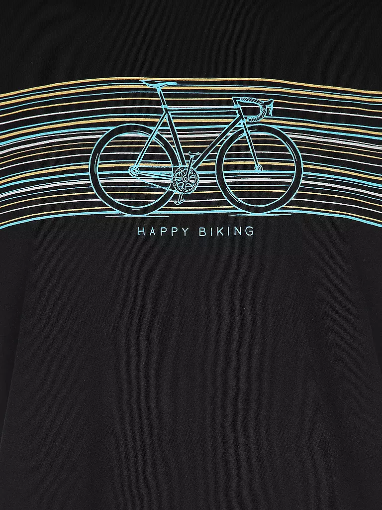 GREENBOMB T-Shirt GUIDE BIKE HAPPY schwarz