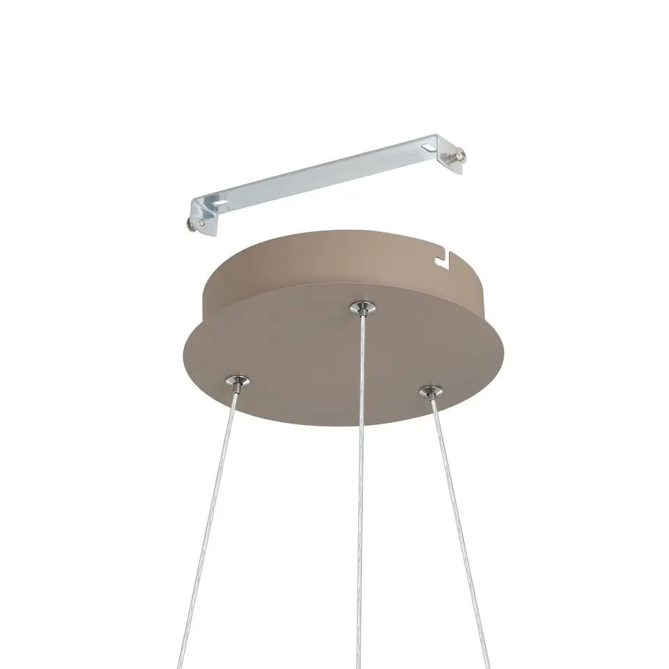 EGLO Ruotale Hanglamp - LED - Ø 70 cm - Zandkleur/Beige/Wit