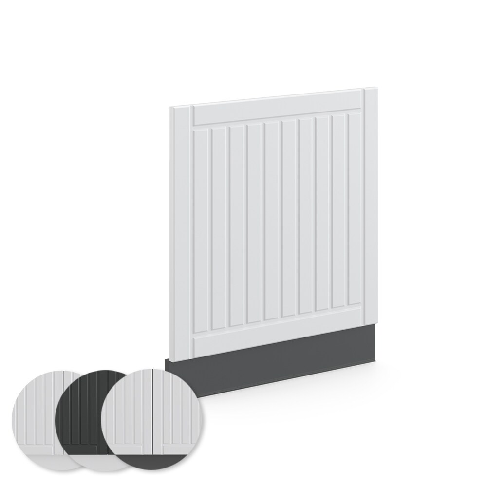Vicco Geschirrspülerblende Geschirrspülfront Küchenmöbel Fame-Line Landhaus Anthrazit Weiß 60 cm modern
