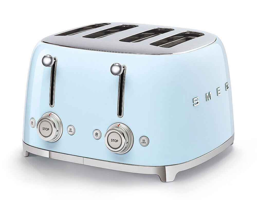 SMEG Toaster 4-Schlitz Retro Pastellblau