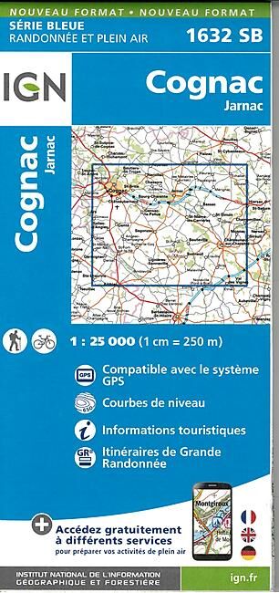 IGN - 1632 SB COGNAC JARNAC 1 25 000