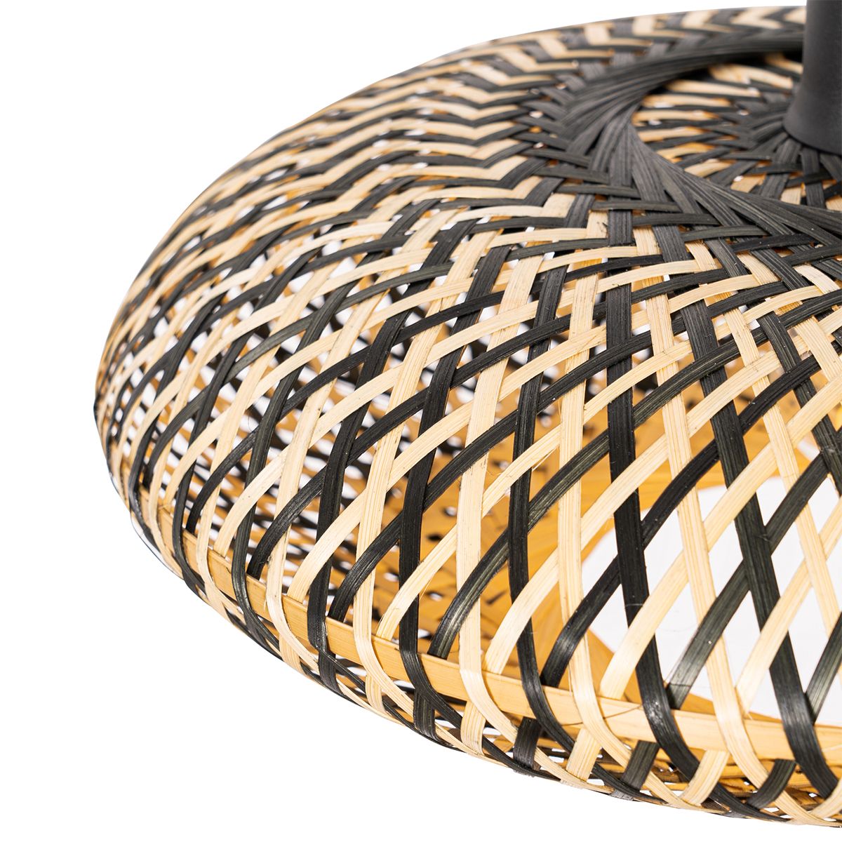 Oosterse hanglamp zwart bamboe 40 cm - Ostrava