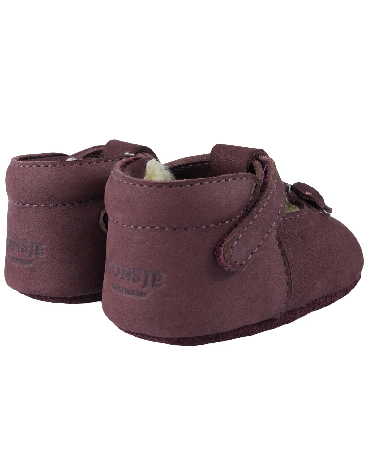 Krabbelschuhe CARLIE - RASPBERRY gefüttert in berry red