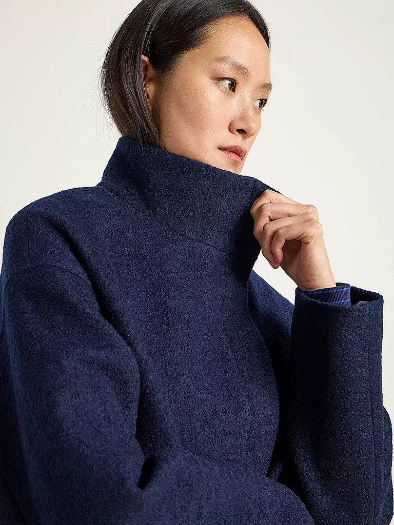 LANIUS Wollmantel Oversized Fit dunkelblau
