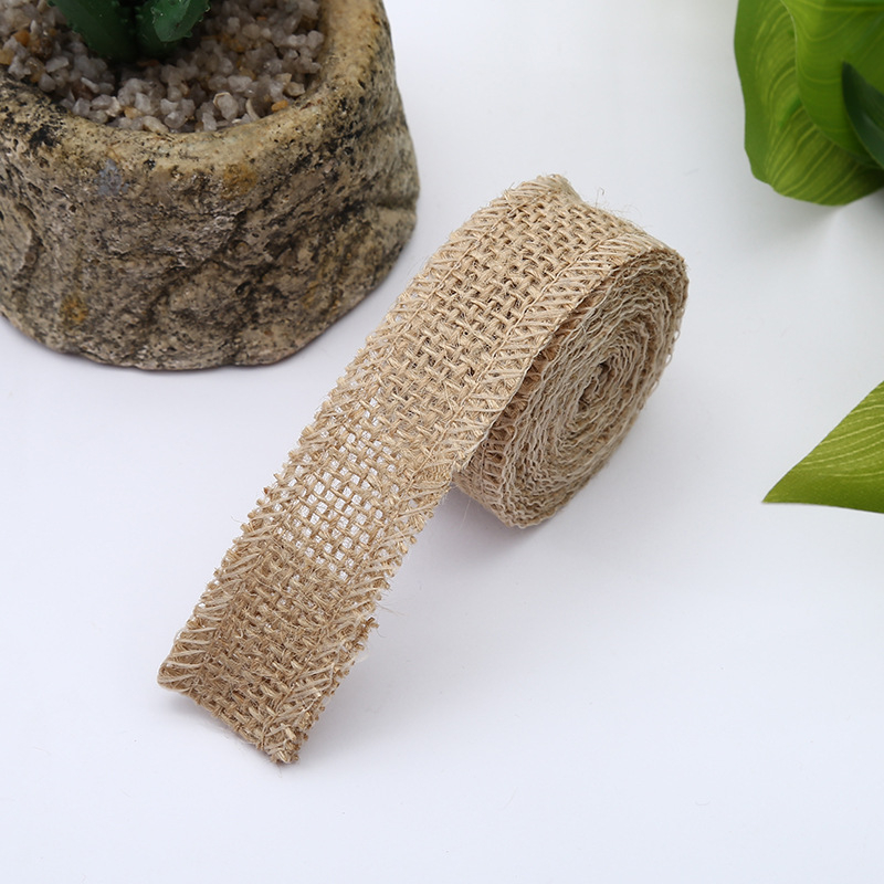 (5cmx9m) Geschenkband Jute Deko Band - Braun